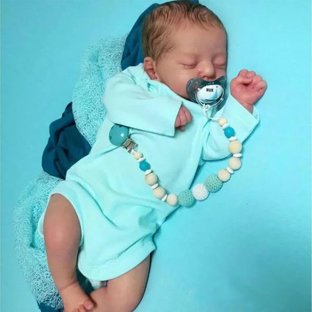 🆕17 Inch Boy Weighted Body Soft Vinyl Realistic Newborn Reborn Baby Doll